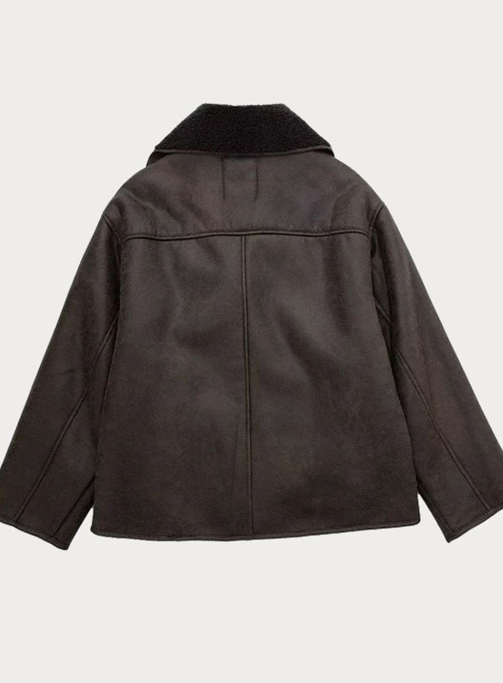 Women's Oversized Shearling Jacket | Double-Breasted & Warm