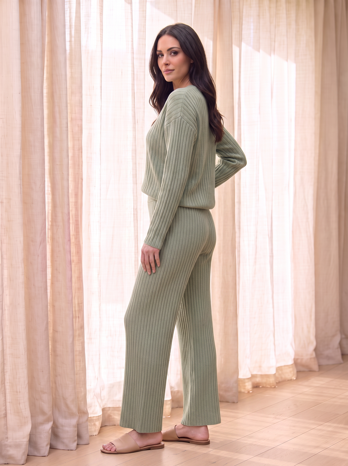 Women's Ribbed Knit Set | Relaxed Fit & Soft Comfort