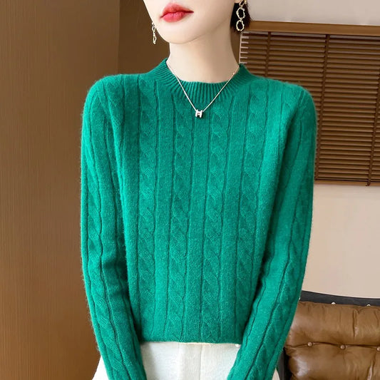 Women's Semi-Turtleneck Sweater | Warm & Comfortable Knit
