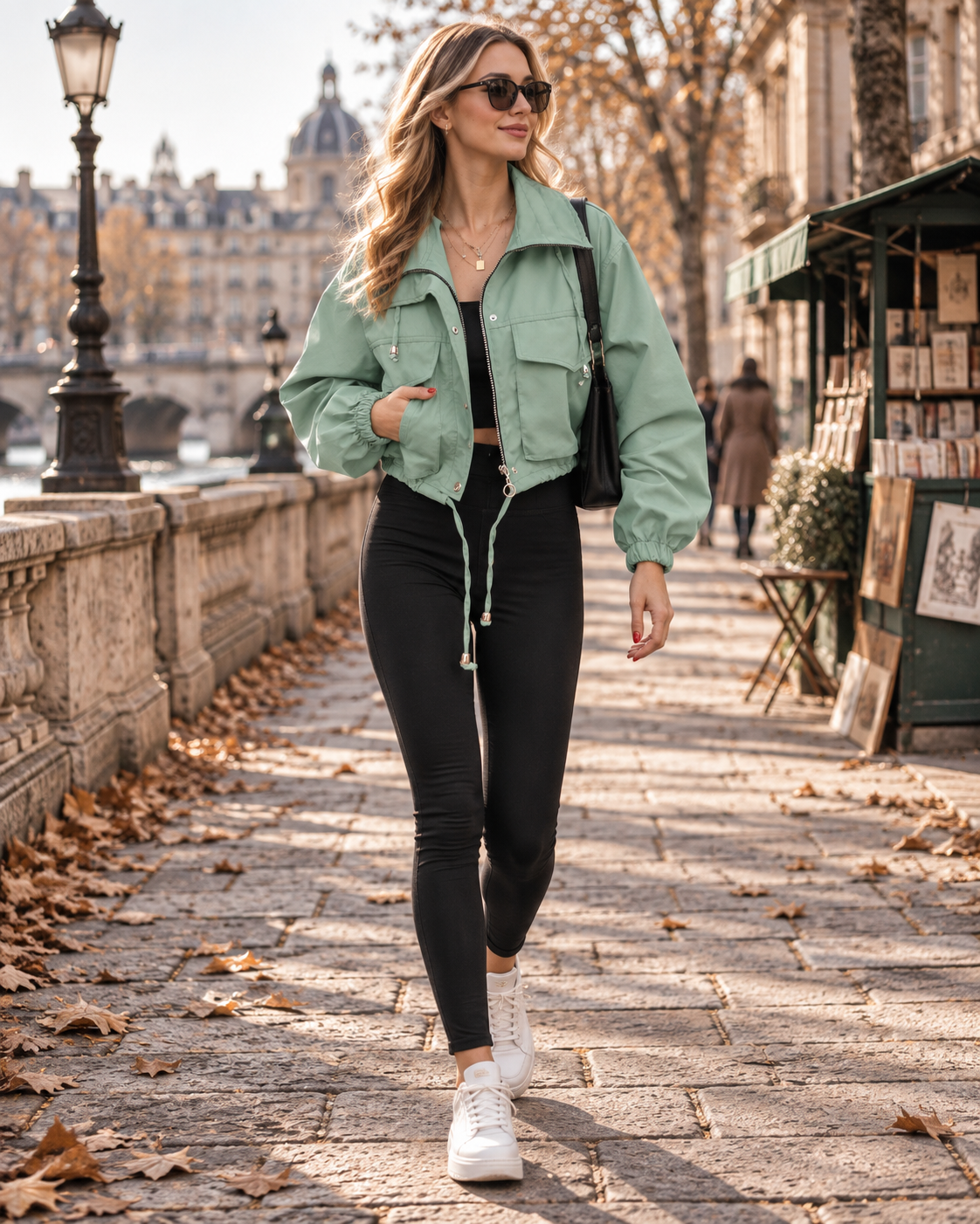 Women's Short Utility Jacket | Oversized Fit & Zip Closure