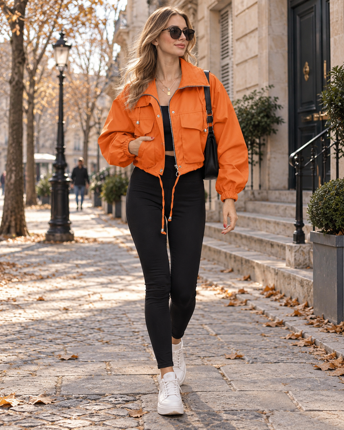 Women's Short Utility Jacket | Oversized Fit & Zip Closure