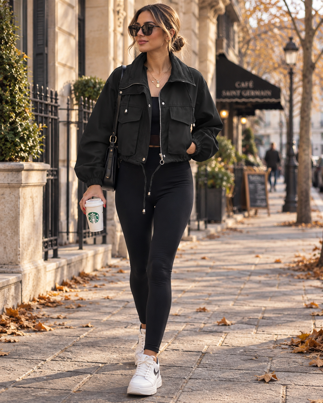Women's Short Utility Jacket | Oversized Fit & Zip Closure