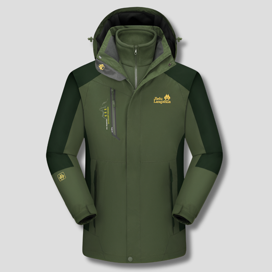 Women's Ski Jacket Two Piece Adjustable Hood Cuffs with Storm Flap