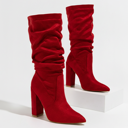 Women's Slouch Boots | Pointed Toe & Block Heel