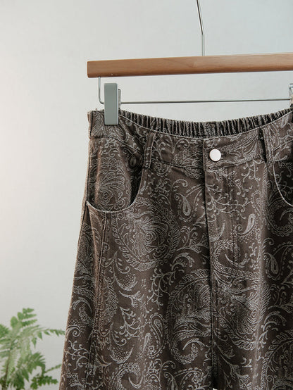 Women's Plus Size Jeans | Retro Flower Print & Elasticated Comfort 3