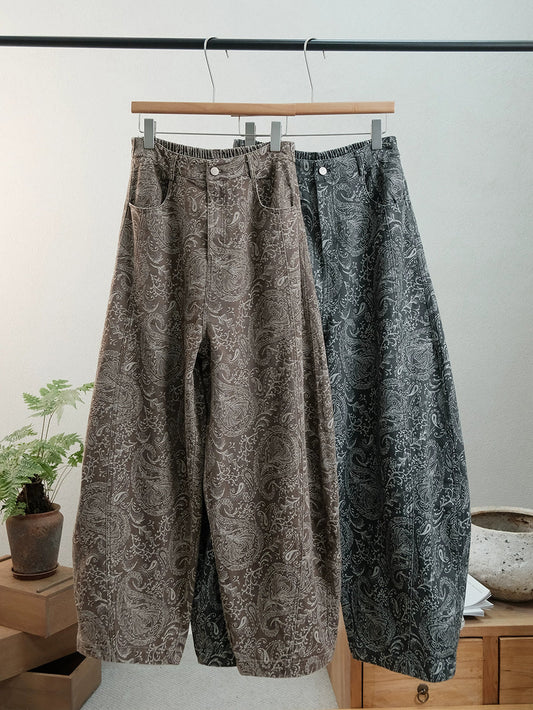 Women's Plus Size Jeans | Retro Flower Print & Elasticated Comfort 1
