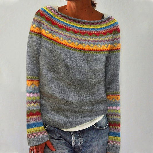 Women's Sweater Timeless Crew Neck Knitted Versatile with Long Sleeves