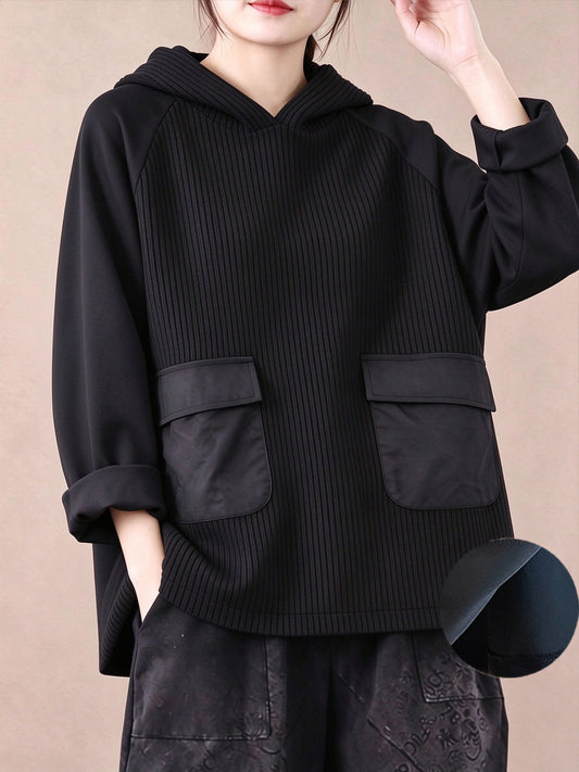 Women's Sweatshirt Casual Loose Fit Long Sleeve with Hooded Collar