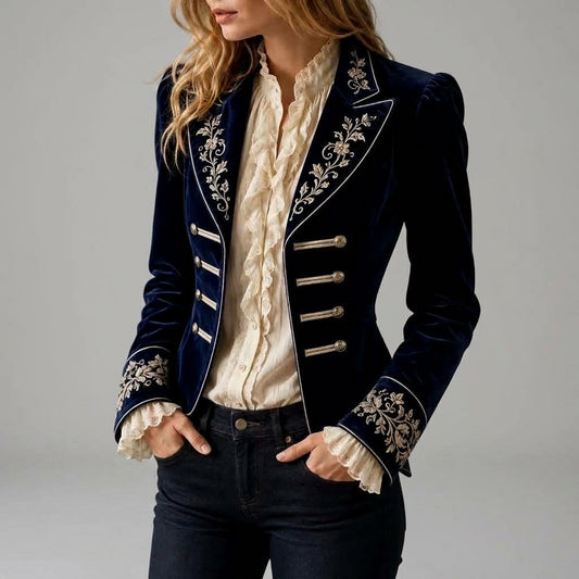 Women's Tailored Jacket | Embroidered & Structured Fit
