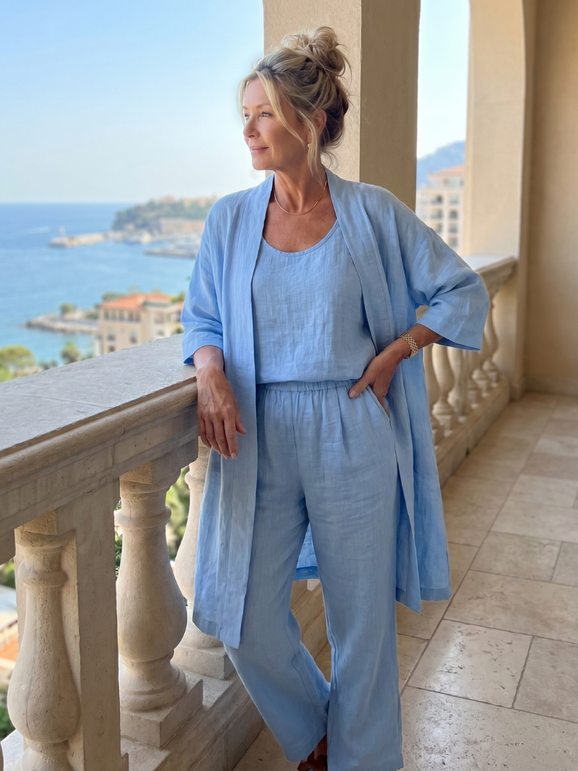 Women's Three Piece Trouser Set | Relaxed Fit & Lightweight