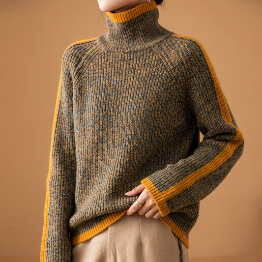 Women's Turtleneck Sweater | Ribbed Knit & Warm