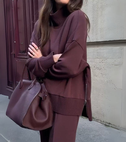 Women's Two-Piece Set | High Collar & Versatile Styling