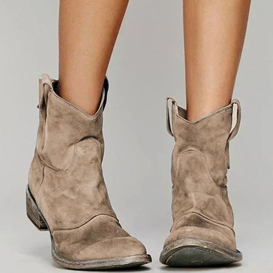 Women's Western Ankle Boots | Slip-On & Comfortable