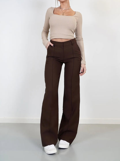 Women's Wide Leg Trousers | High-Waisted & Flattering Fit