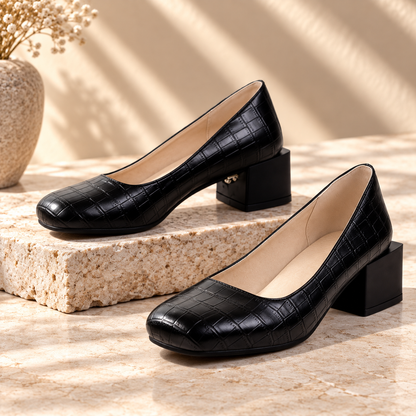Women's Block Heels | Cushioned Comfort & Textured Design 6