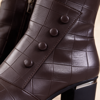 Women's Woven Block Heel Boots | All-Day Comfort 8